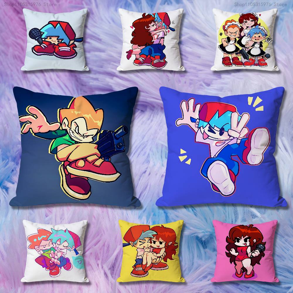 FFriday Night FFunkin Anime Celebrity Merchandise AllMatch Printed Pillow Case Sofa Car Office Room Decoration Protector