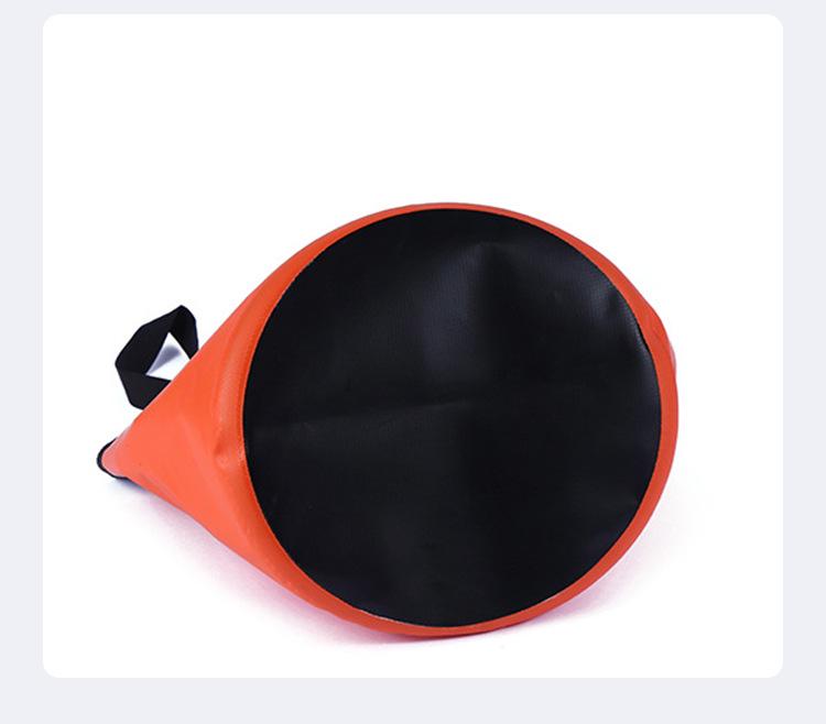 Portable Waterproof PVC Folding Bucket for Camping, Fishing, and Foot Bath