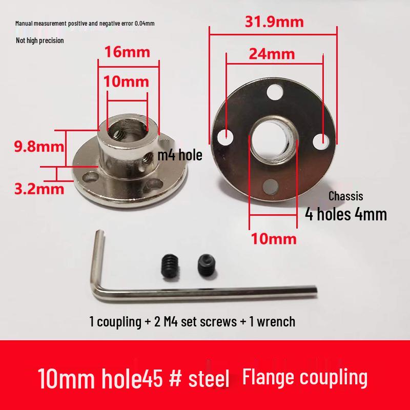Linear Shaft Support Couplings for 4-12mm: Rigid Flange & Guided Shaft Design