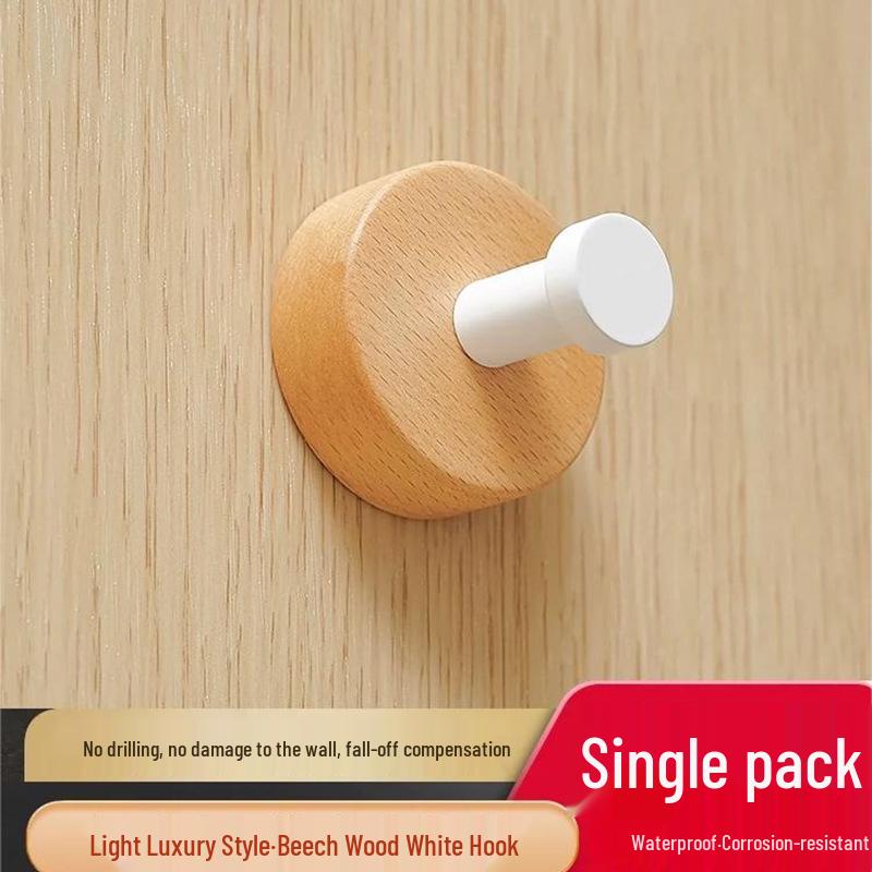 

Крючки для полотенец и одежды над дверью из черного ореха, скандинавский дизайн без сверления, массив дерева