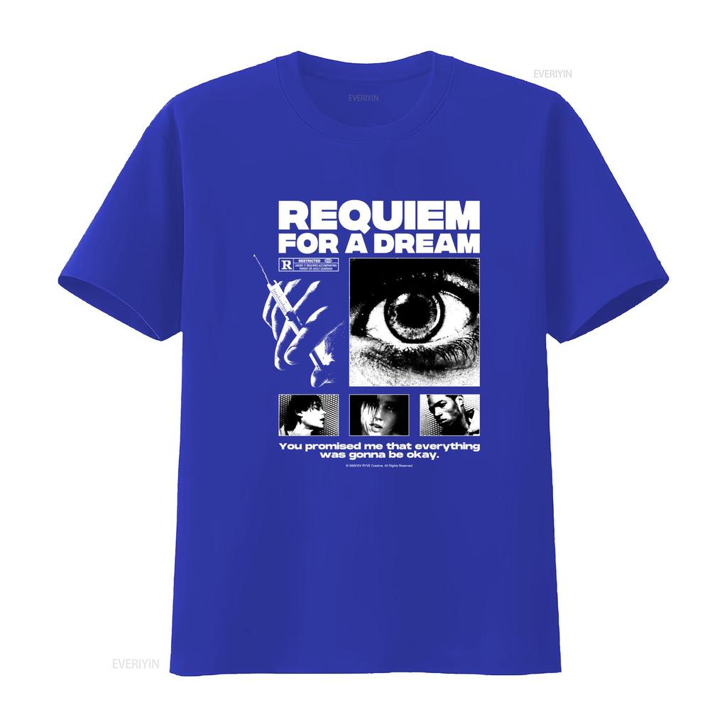 Requiem For A Dream T Shirt By Ryve Creative Movie Inspired Design with Iconic Imagery Vintage Washed Versatile Slightly