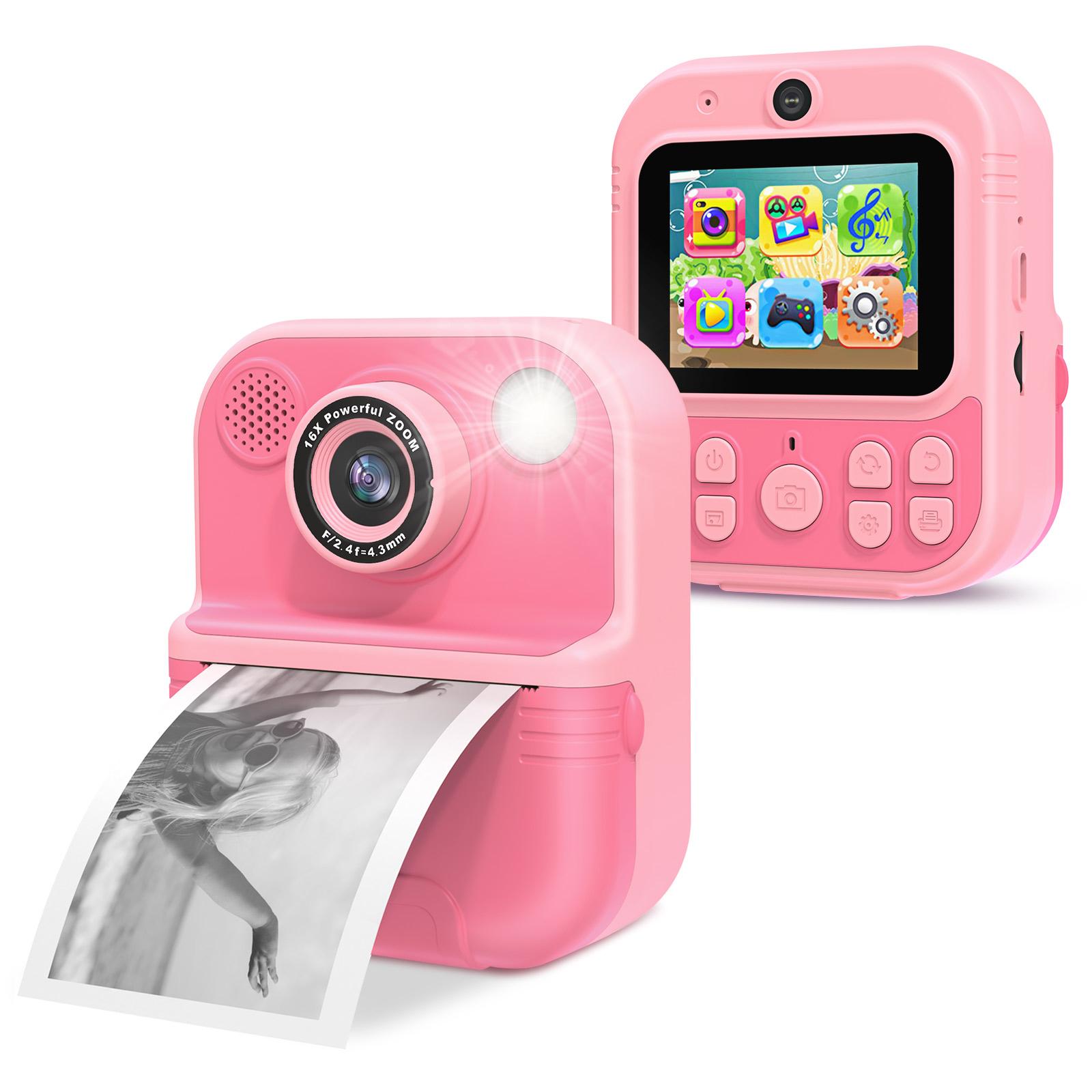 

E8 Multifunctional Kids Dual Lens Camera 2.4 Inch Screen Photo Printing Video Recorder Pink