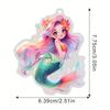 Charming Unique Acrylic Mermaid Car Pendant For Vibrant Decor Interior