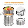 Lixada Stainless Steel Wood Stove Camping Alcohol Stove Outdoor Burner Outdoor Cooking Picnic BBQ Camping Traveling
