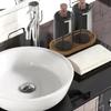 Bamboo soap Dispenser Tray, Bathroom Countertop Tray Kitchen Tray Bamboo T ray Sink T ray Dresser Jewelry Ring Dish, Comestic Holder Bathtub