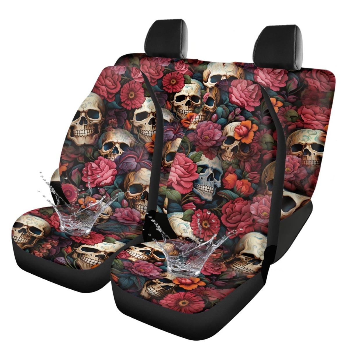 

Universal 5-Piece Seat Covers Digital Print Abstract Art Waterproof Airbag Compatible Front Rear Car Seat Protectors Non-Slip onesize