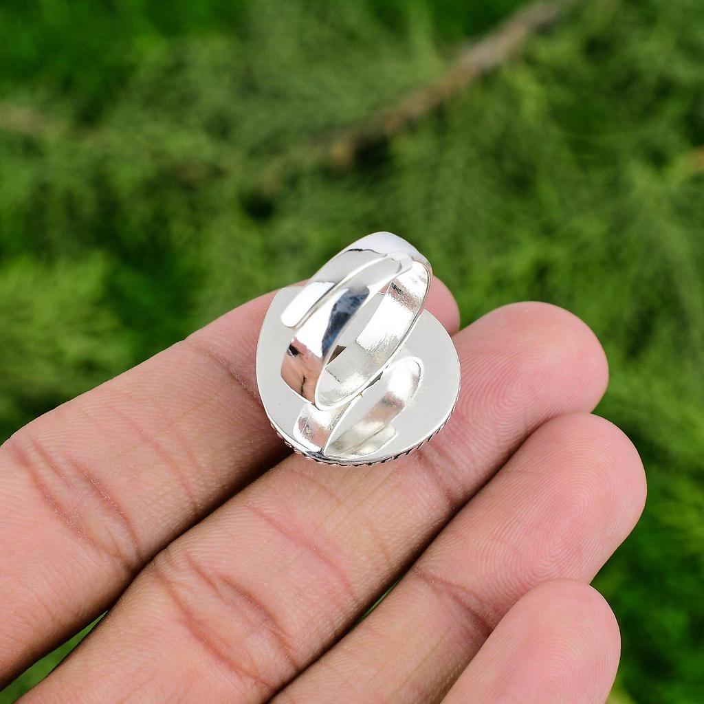 925 Sterling Silver Pear Moonstone Stone Handcrafted Promise Sister Ring Jewelry