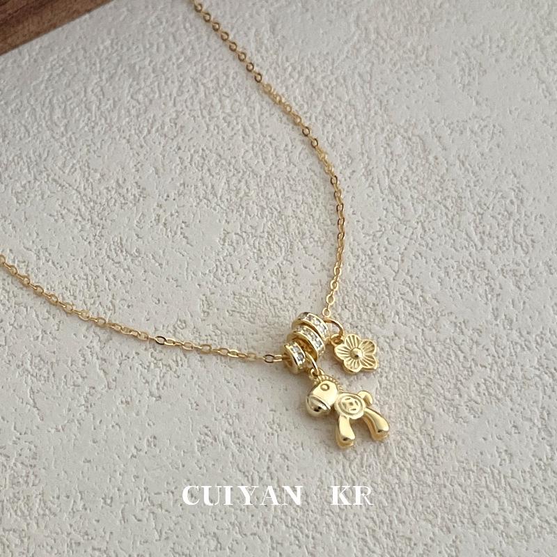 Ожерелье Cuiyan S925 Серебро Денежный Цветок - 2025 Корейский Стиль Цепочка для Ключиц для Женщин S925 Silver
