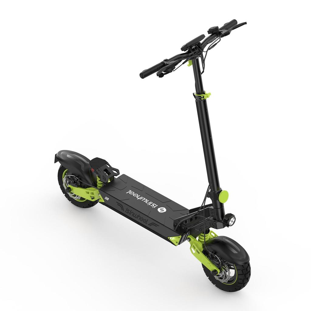 Isinwhhel D2 Urban Community Electric Scooter 48V15.6Ah Battery 1000W Motor 10 Inch Off-Road Tires With Front&Rear Dual Disc Brakes
