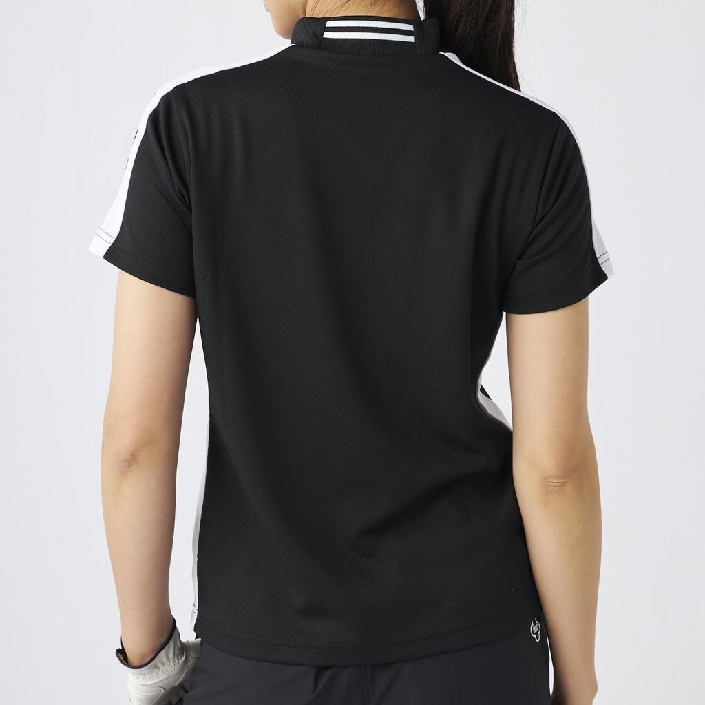 Marie Claire Short Sleeve High Neck Shirt 715624W Large Women's Black,