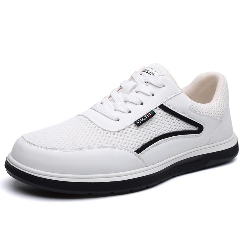 Men Breathable Mesh Sneakers breathable mesh board shoe design Lightweight Lace Up Walking Running Shoes Outdoor Casual Sports F 38