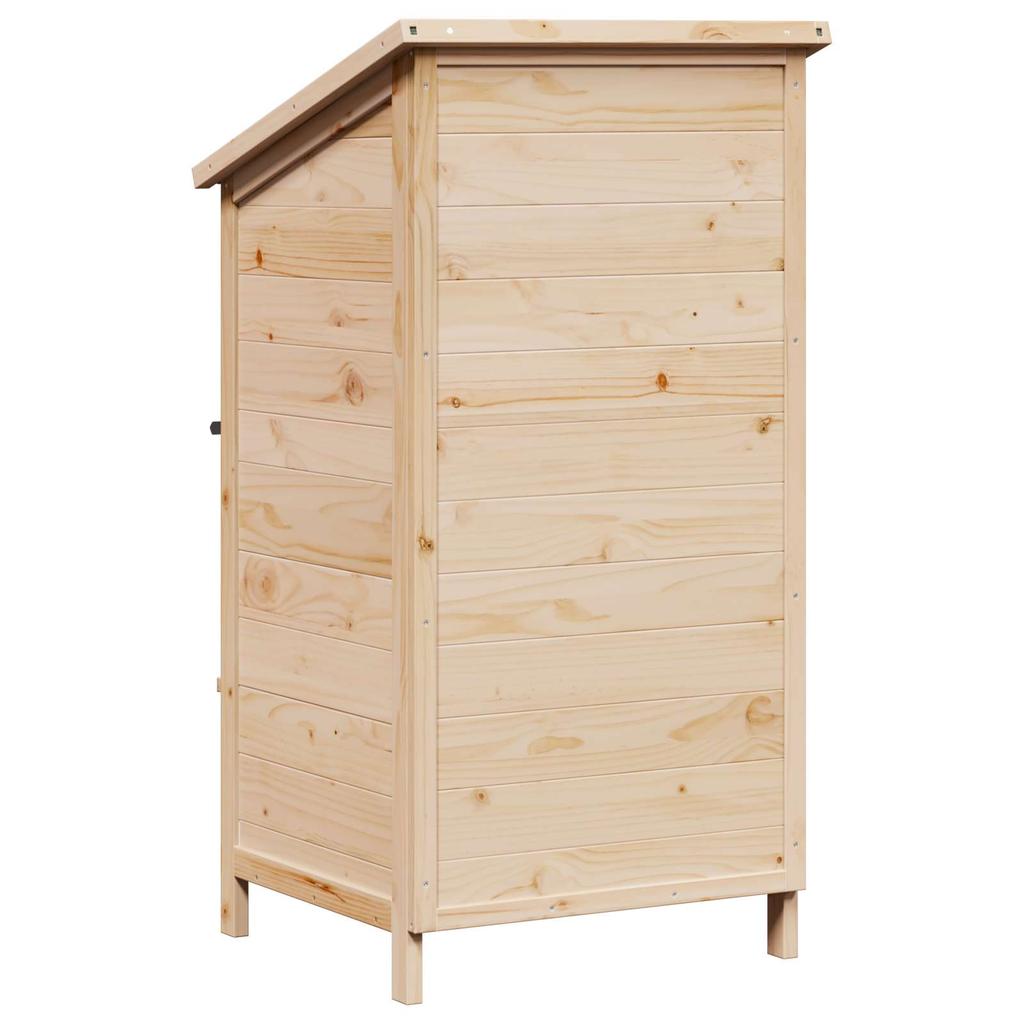 Garden Shed Natural 59 x 56 x 113.5 cm Solid Spruce Wood