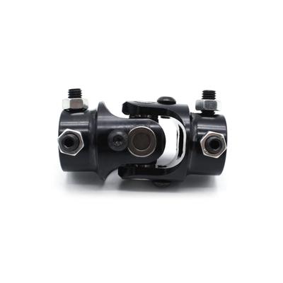 Steering Shaft U Joint Coupler 3/4in DD X 3/4in DD Black Powder Coated Universal
