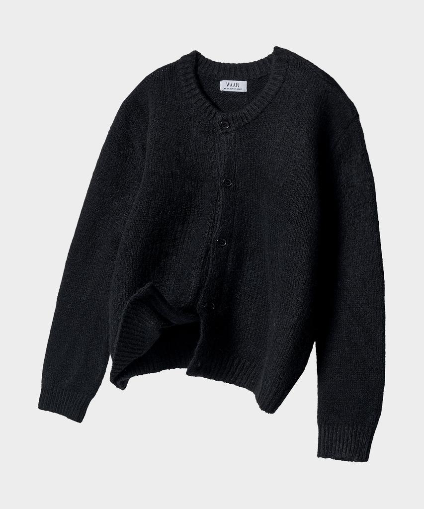 Waar M1075 Soft Round Neck Cardigan (4 Colors)