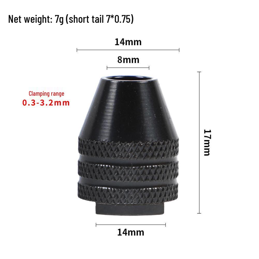 Quick-Change 0.3-6.5mm Hex Shank Self-Centering Drill Chuck for 3.6 Electric Grinder