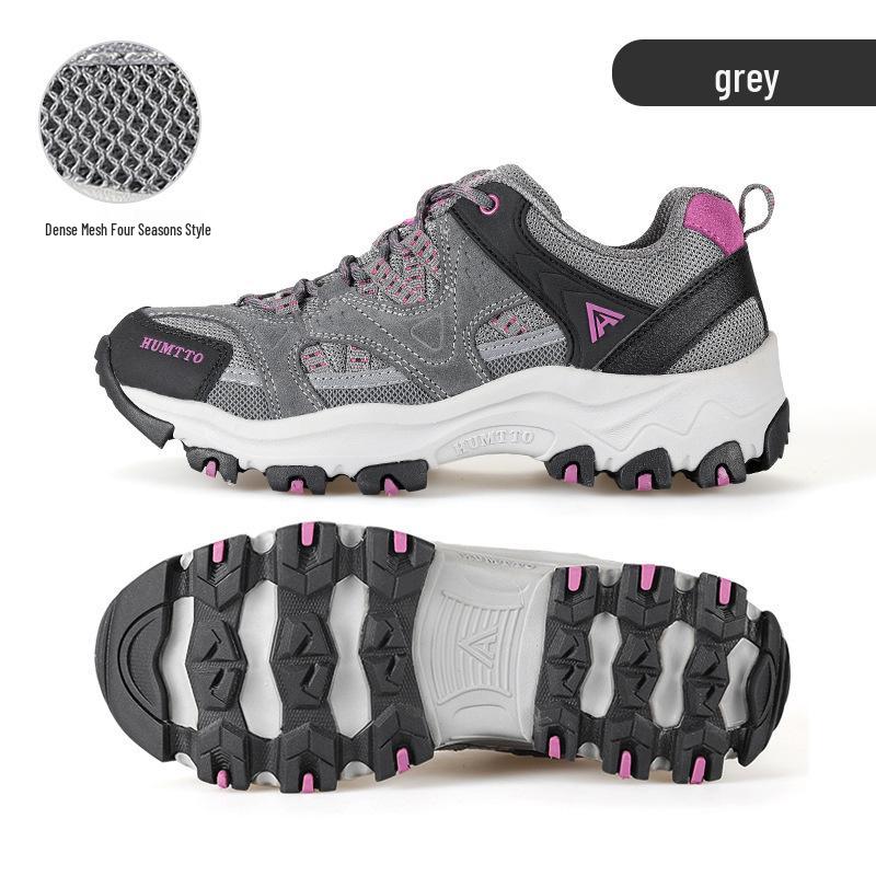 HanTu Women's Waterproof Hiking Shoes, Non-Slip, Lightweight, Breathable, Perfect for Outdoor Sports and Off-Road Climbing.