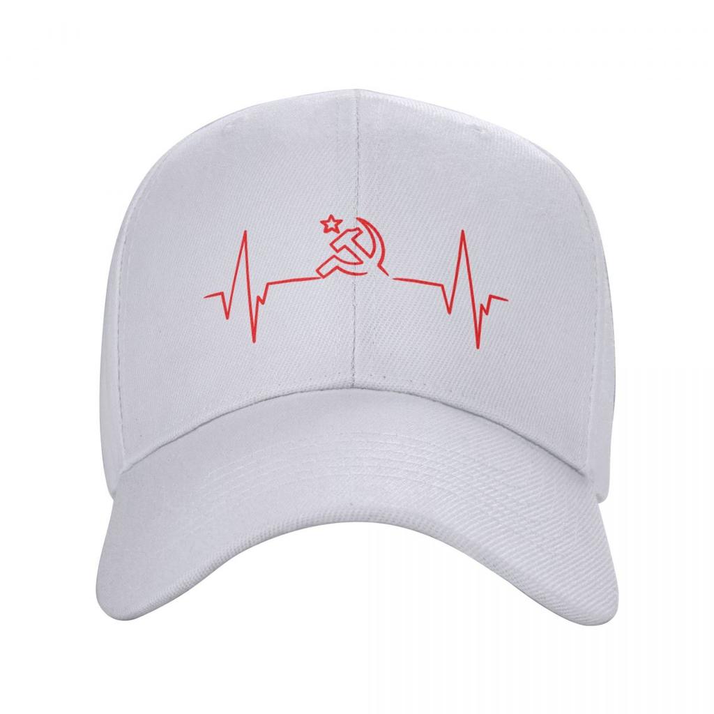Classic Heartbeat Rossia Russia CCCP Baseball Cap Adult USSR Adjustable Dad Hat Unisex Women Hip Hop