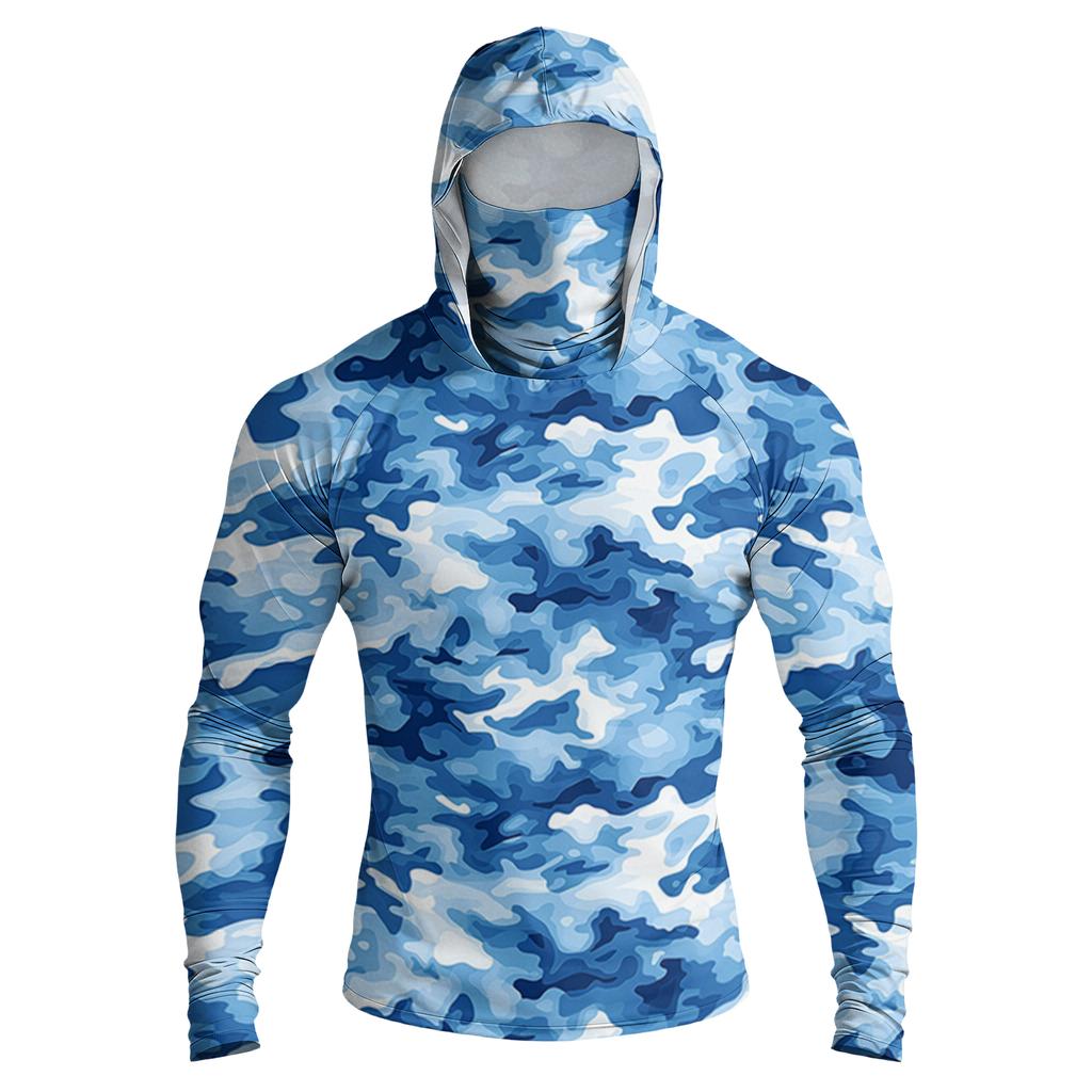 Men's Casual Drop-Shoulder Hooded Long-Sleeve  Shirt