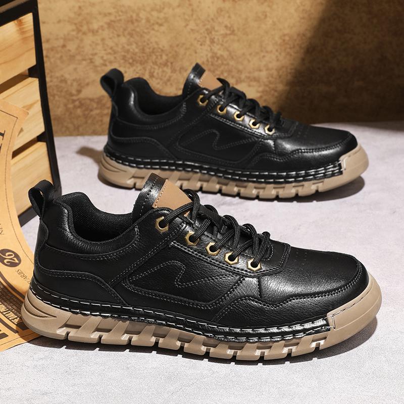 Fashion Handmade Sneakers New Arrival Male Hiking Shoes Outdoor Sports Shoes Retro Style Mens Casual Shoes All-match Treking Footwear