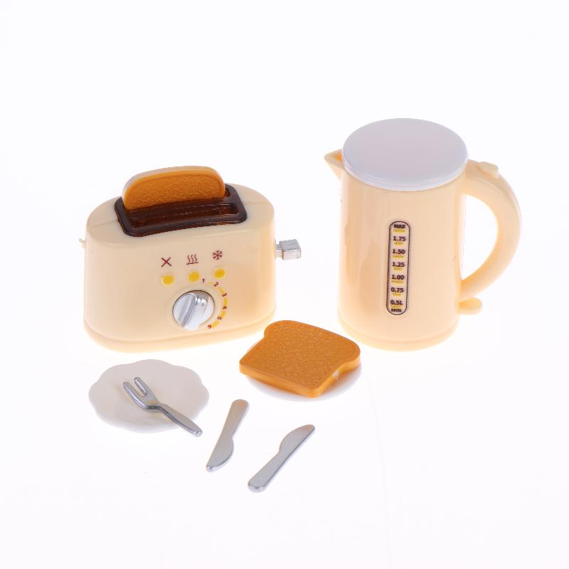 1 Set 1 12 Miniature Coffee Maker with Egg Beater Dollhouse Kitchen Appliance Toy for Kids Birthday Gift Pretend House Play