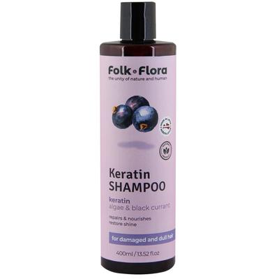 Shampoo Keratinhaar Schwarze Johannisbeere Folk&Flora 400 ml