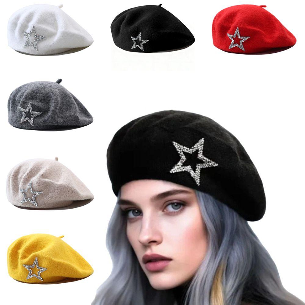 Retro Warm Painter's Hat Artist Style Winter All-match Hat  Spring Autumn Winter