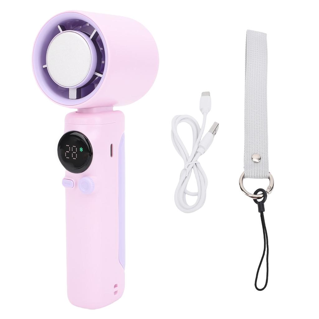 Ice Cooling Handheld Fan USB Rechargeable 1 199 Speeds LED Digital Display Long Battery Life Turbo Fan with Cooling