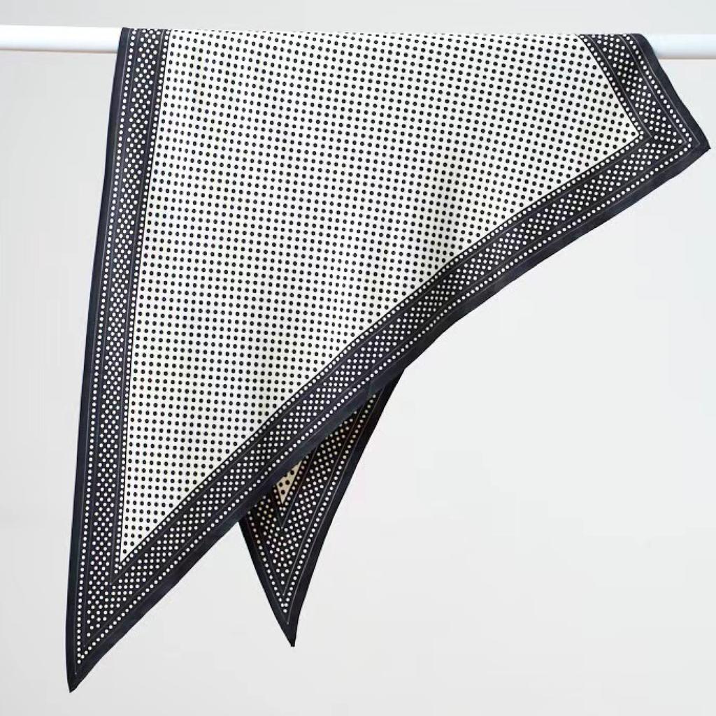 Waist Accessories Triangle Silk Scarf Waist Seal Women'S Decoration With Dress Waist Belt Accessories Scarf Vintage Polka Dots