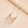 Versatile Adjustable Length Pearls Accent Tassels Necklace For Bridal Event Evening Parties Or Daily Wear