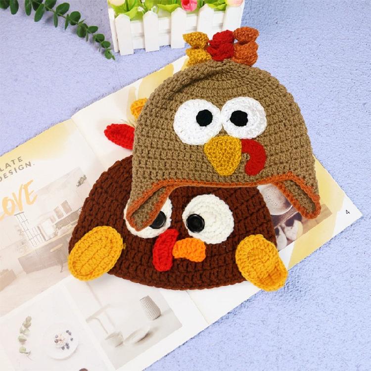 Children Turkey Hat Thanksgiving Kawaii Turkey Hat School Activity Cap Halloween
