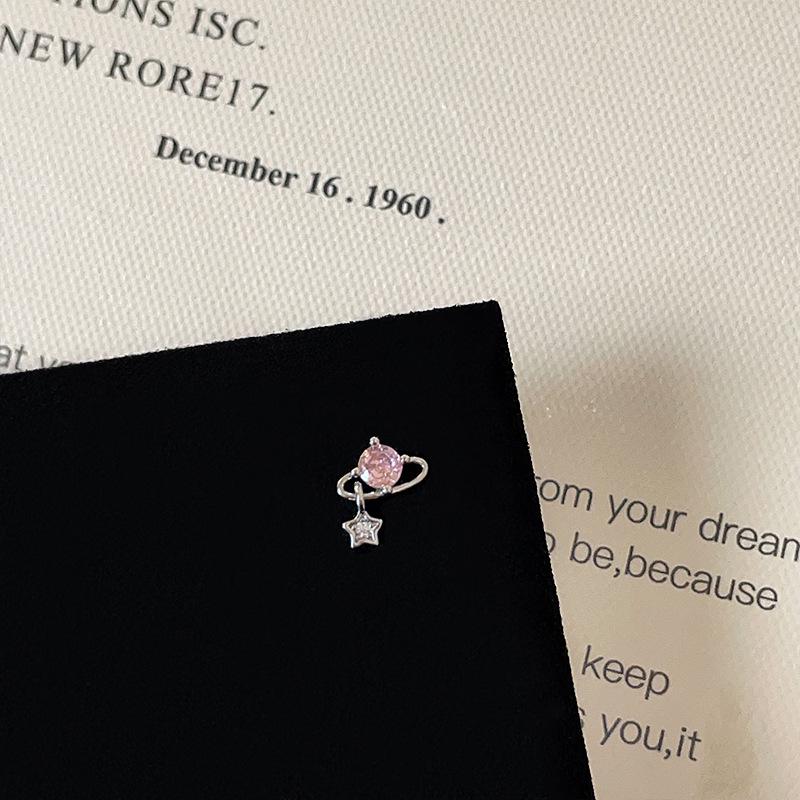 Pink Zircon Bowknot Heart Screw Stud Earrings - Versatile and Sweet Women's Ear Jewelry