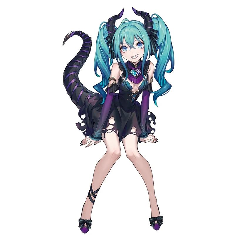 15CM Cute Miku Dragon Maid Anime Action Figure Girl Little Devil Sitting Noodle Stopper Model Toys Child PVC Doll Boxed