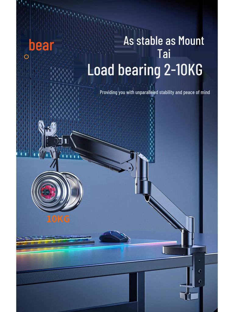 Adjustable Single & Double Screen Monitor Stand with Rotatable Lift Arm
