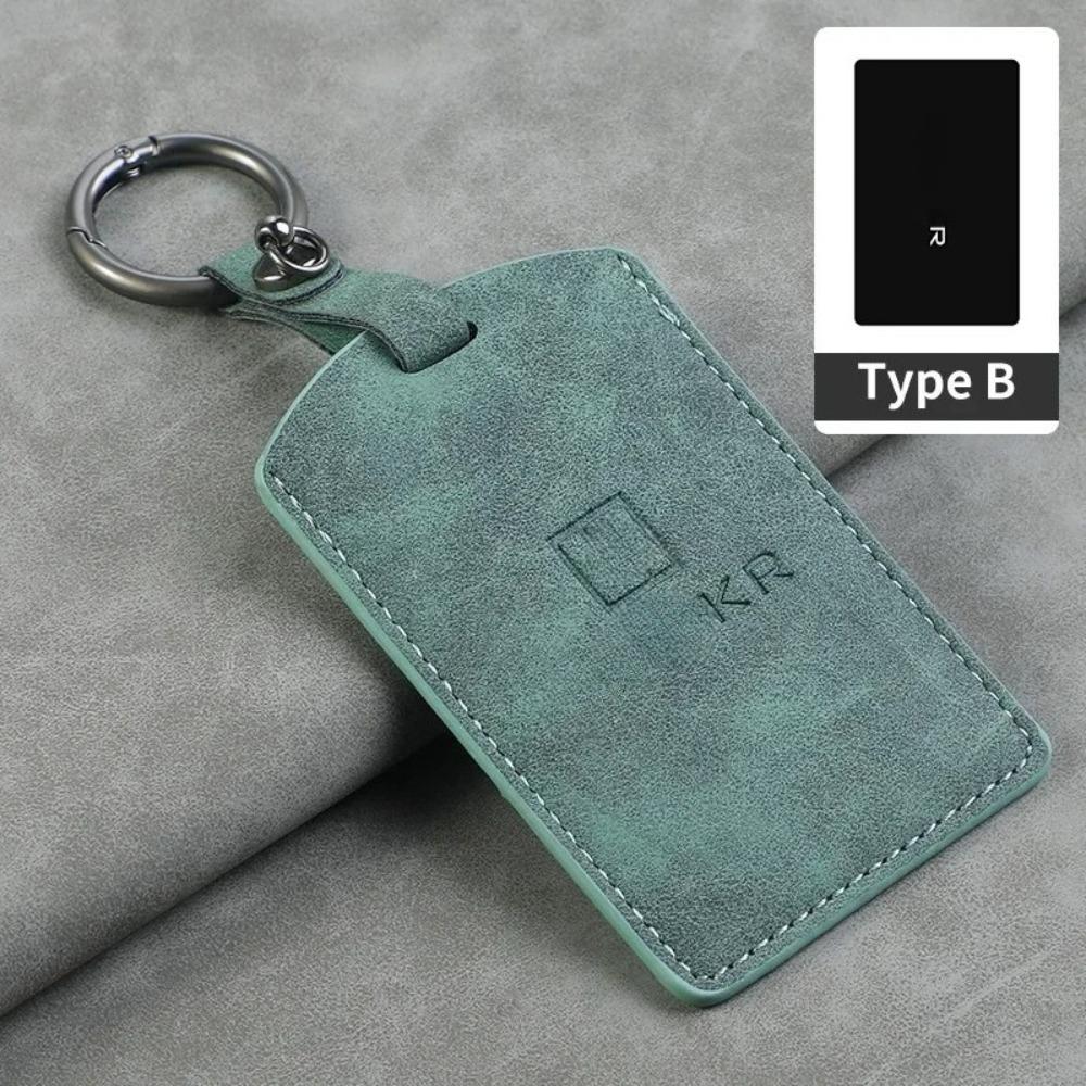 Leather Car Smart Card Slice Remote Key Bag Protective Shell Buckle for ZEEKR 001 009 007 X Accessories