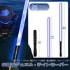 YDD Lightsaber with LED Metal Force Sound Rechargeable Sword Hilt and Blue Blade, Hilt, FX, Effects, Sensor, Light-Up (Black Blade)