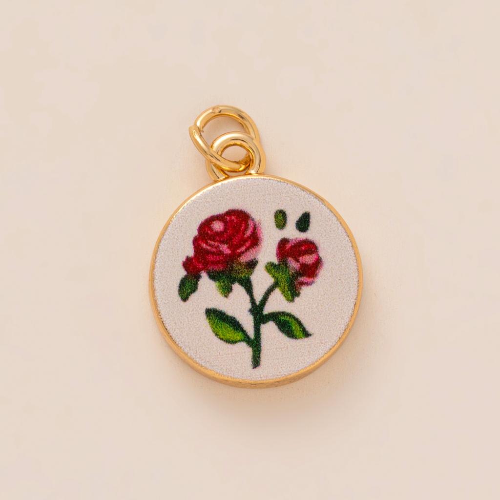 Dopamine Pendant Necklace, DIY Fruit Food Love Pendant, Copper Material, Gold-plated, Color Preserving