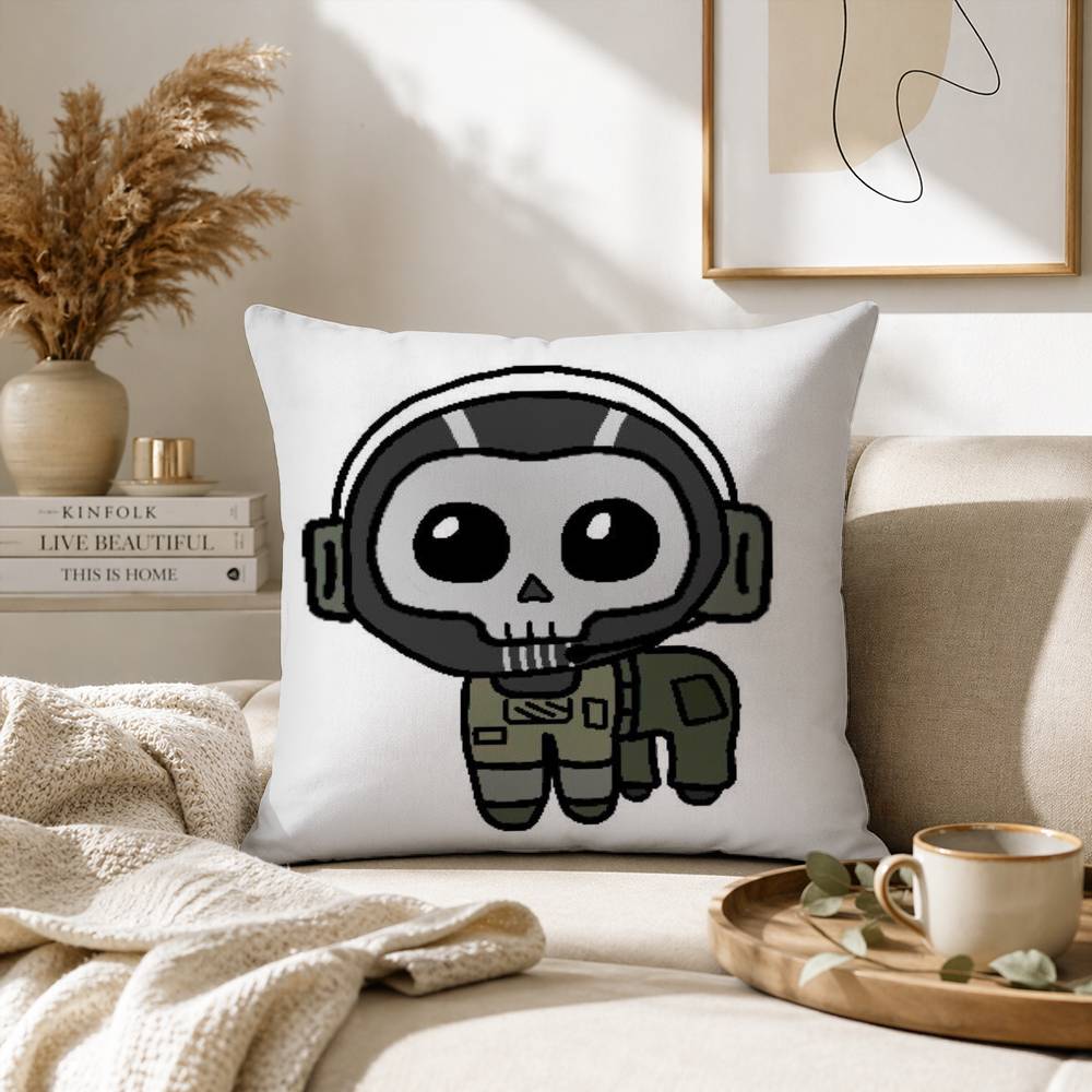 CCall of DDuty Ghost Chibis Pillow Case for Sofa Living Room Home office Decor Protective Cover