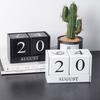 MDF Wooden Perpetual Calendar Eternal Blocks Cube Calendar  Photography Props