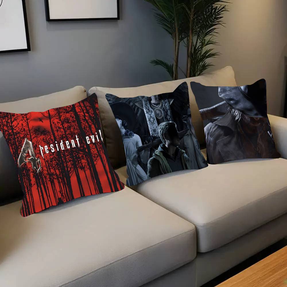 Resident-Evil 8 Village Game Pillow Case Square Pillow Bedroom Sofa Leisure Comfort Cushion Car Living Room Home Decoration