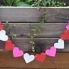 1 Set Paperboard Heart-shaped Garland Bunting Banners & Flags Valentine's Day Party Wedding Room Hom