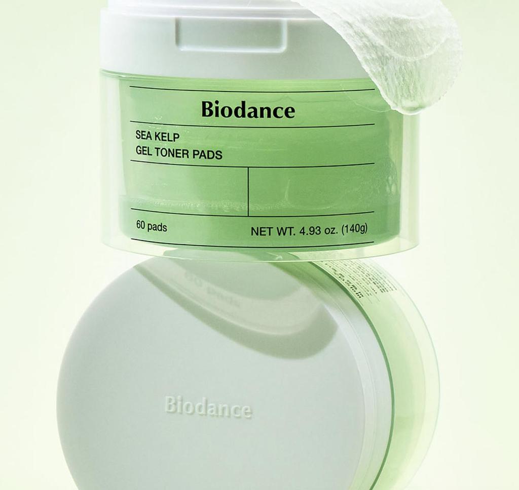 BIODANCE Refreshing Sea Kelp Gel Toner Pad Soothing Clarifying 140g 60 pads Daily Facial Pads K-Beauty