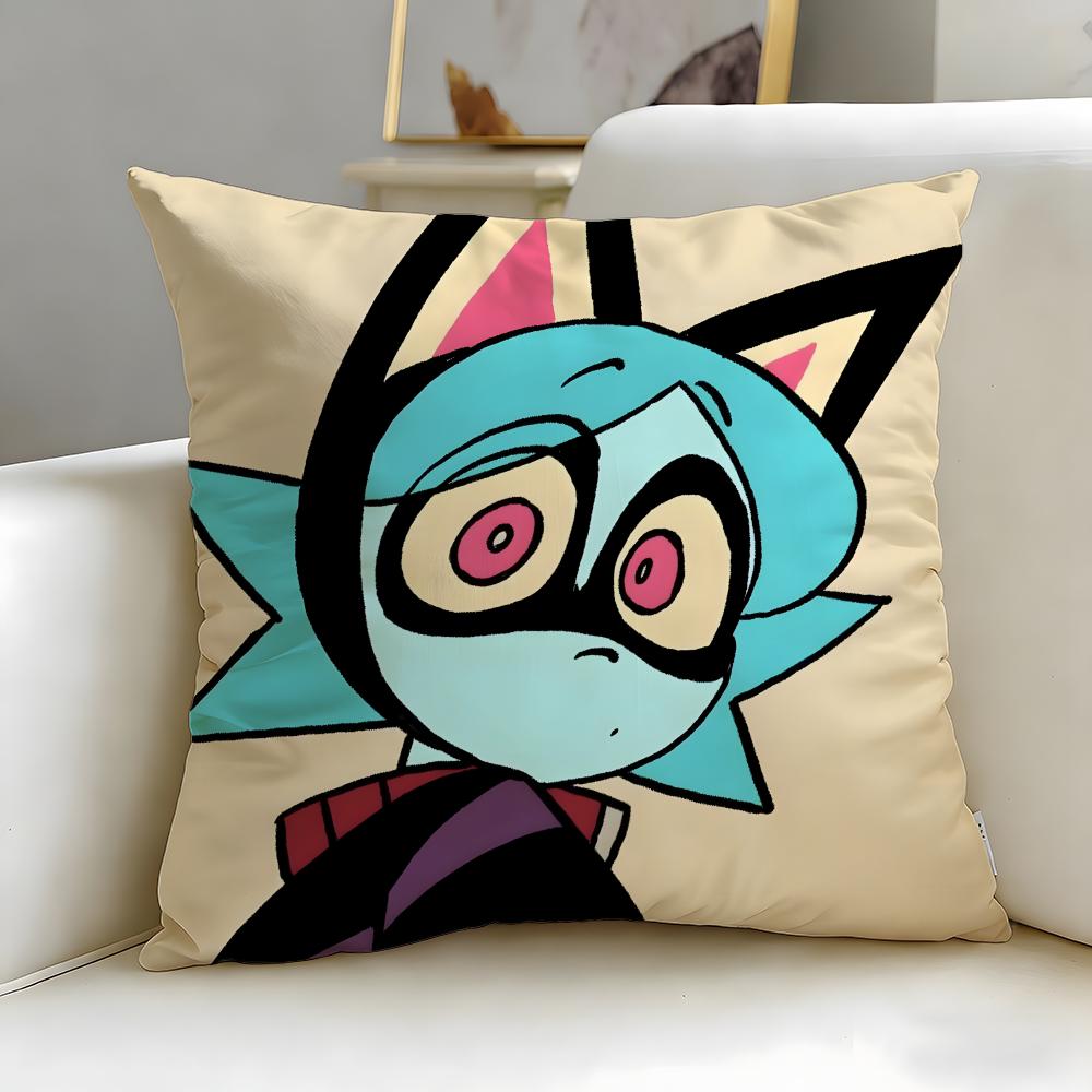Beliebte Cartoon-Kissenhülle PSYCHO CUTIES – Weich & Leicht zu waschen – Vielseitig für Sofa, Bett, Reise und Büro