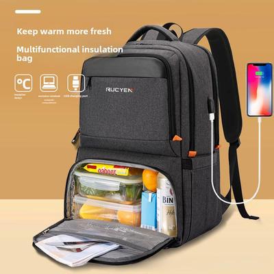Conjunto de mochila impermeable y lonchera 2024 para niñas de secundaria: elegante y aislante.