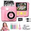 Instant Camera For Children Child With 32Gb Card + Colored Markers