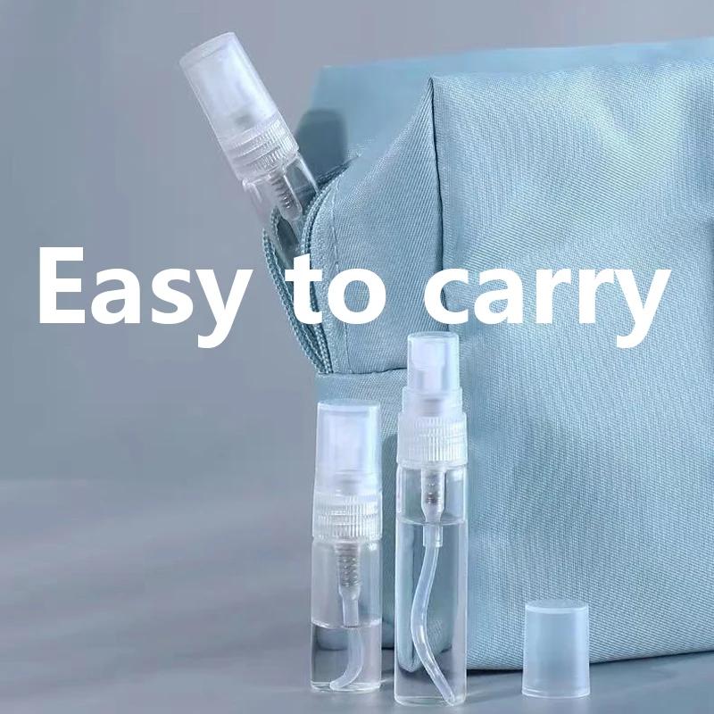 50 SZT. 2/3/5/10ML Mini Szklana Butelka z Rozpylaczem Atomizer Perfumy Płyn do Płukania Ust Atomizer do Czyszczenia Podróży Olejki Eteryczne