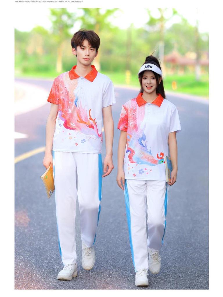 Conjunto de Sudadera para Competición Deportiva Estilo Chino para Colegio y Escuela Secundaria - Uniforme Escolar de Tres Piezas