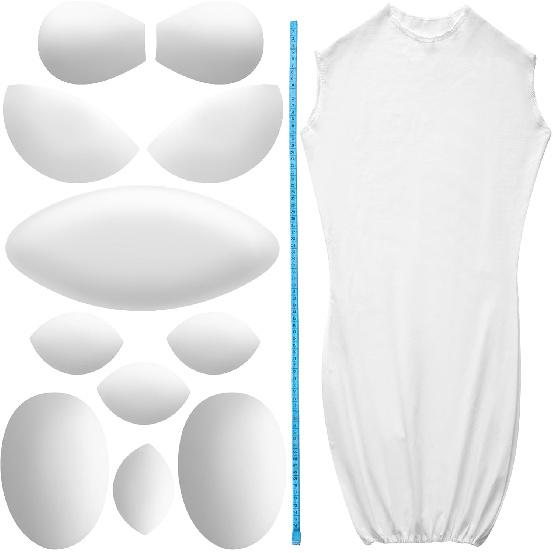 Jecery 13 шт. Профессиональный модульный манекен для платья, набивка, система набивки для женских манекенов, регулируемый набор для тела с рулеткой для шитья