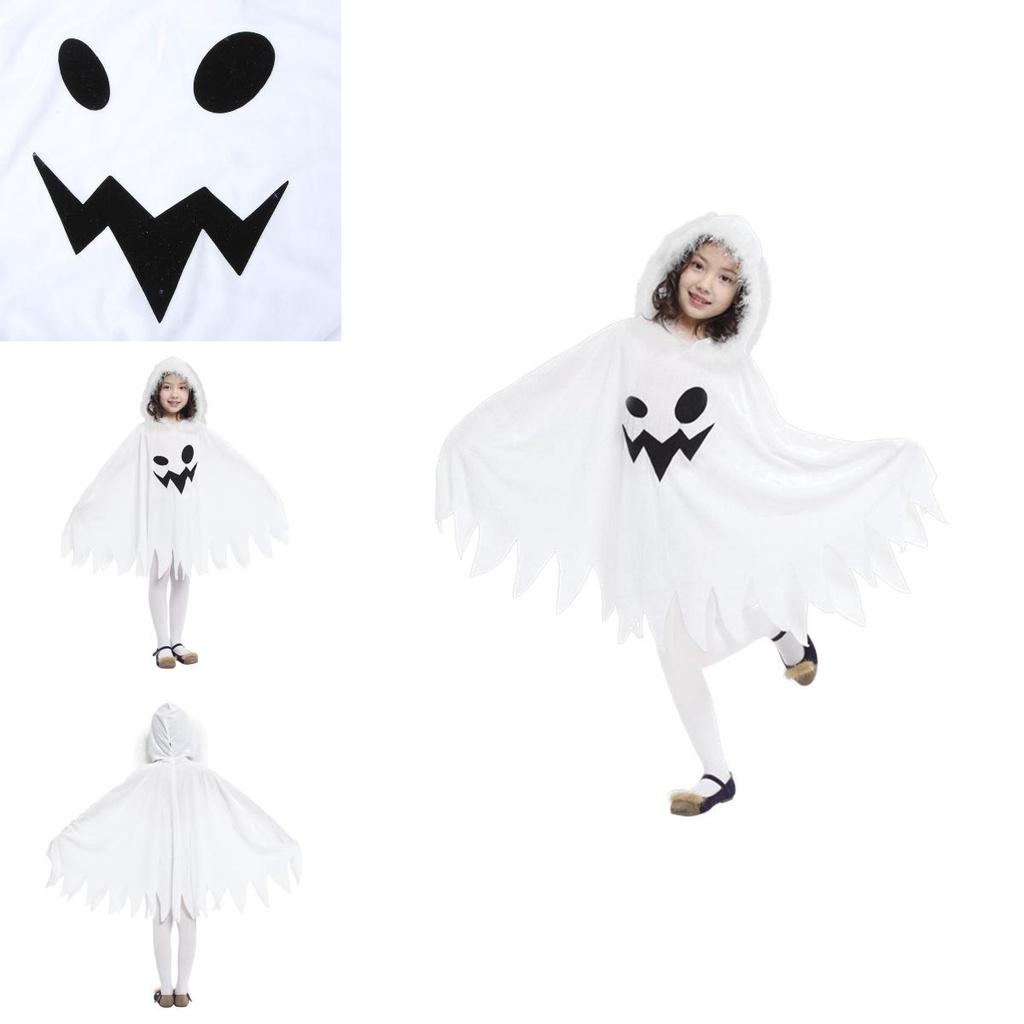 Halloween Ghost Cloak Cape For Kids Cosplay Costumes Party Role Play