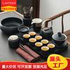 Zen style Kung Fu tea set Household ceramic teapot Teacup tea tray tea set A complete set of high temperature resistance, gifts