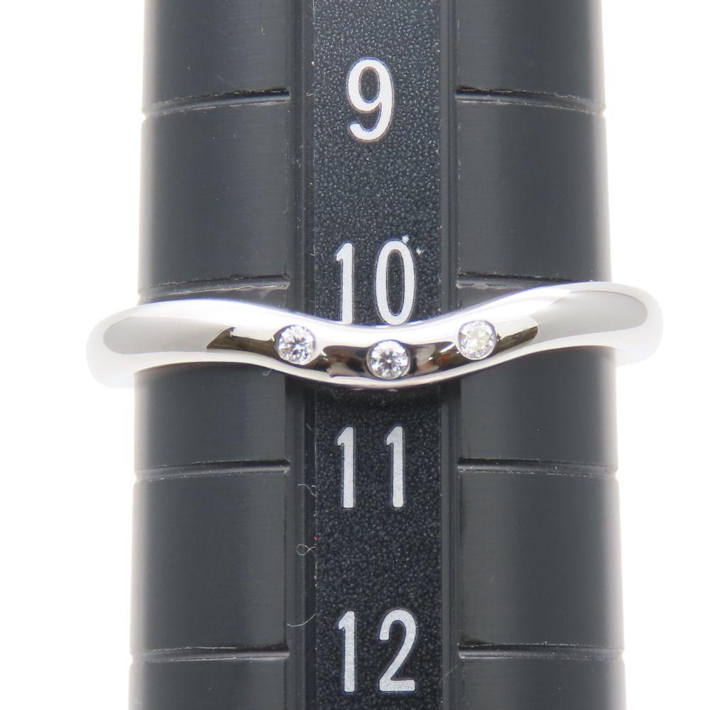 Used TIFFANY&Co. Ring Curved Band EU#50 K18 White Gold 3g White Gold 3PD